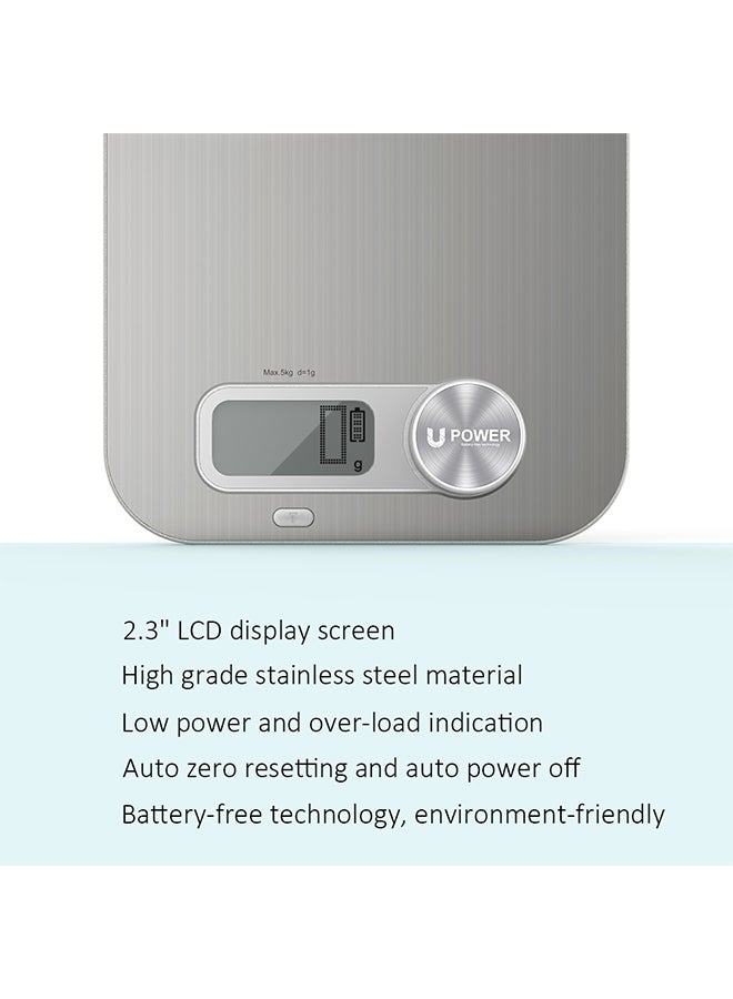 homgeek Digital Kitchen Measuring Scale Silver/Grey  - Image 3