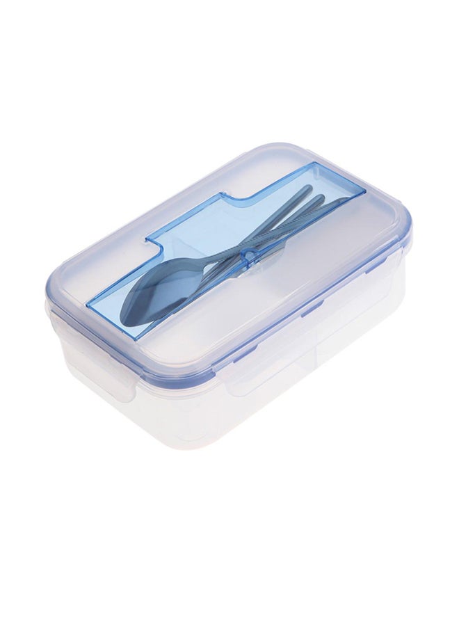 Portable Microwave Lunch Box With Spoon And Chopsticks Blue - Image 1