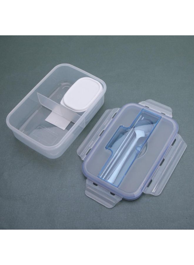 Portable Microwave Lunch Box With Spoon And Chopsticks Blue - Image 5