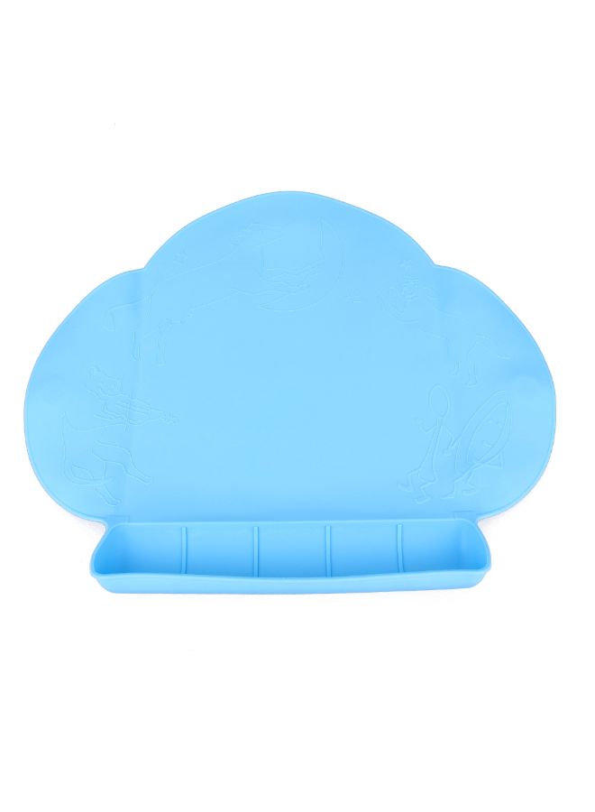Waterproof Silicone Pad Infant Diner Coaster Place Mat Blue 23x13x9.5cm  - Image 3