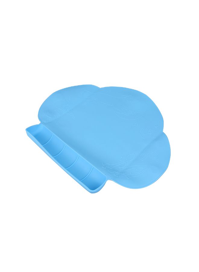 Waterproof Silicone Pad Infant Diner Coaster Place Mat Blue 23x13x9.5cm  - Image 4