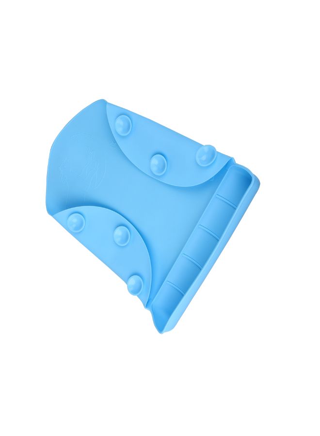 Waterproof Silicone Pad Infant Diner Coaster Place Mat Blue 23x13x9.5cm  - Image 5