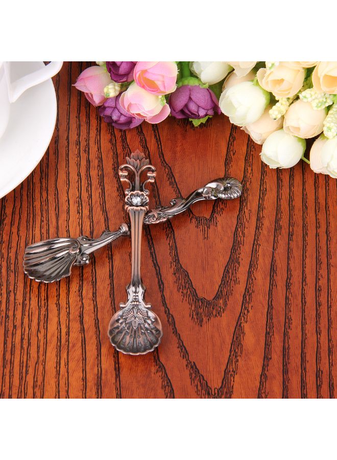 3-Piece Retro Fashion Tea Spoon Brown  - Image 4