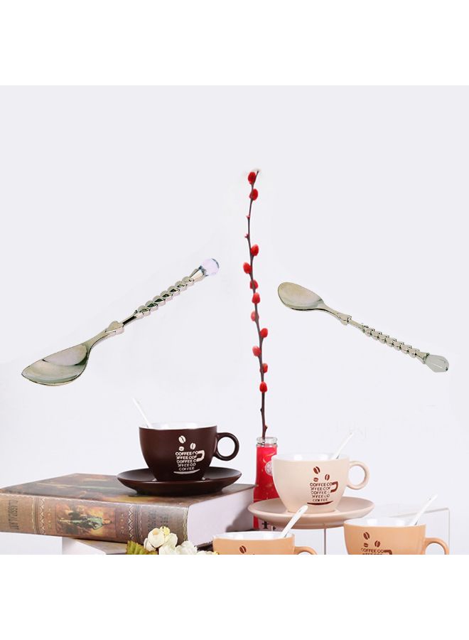 Generic Mini Retro Heart-Shaped Spoon Green  - Image 2
