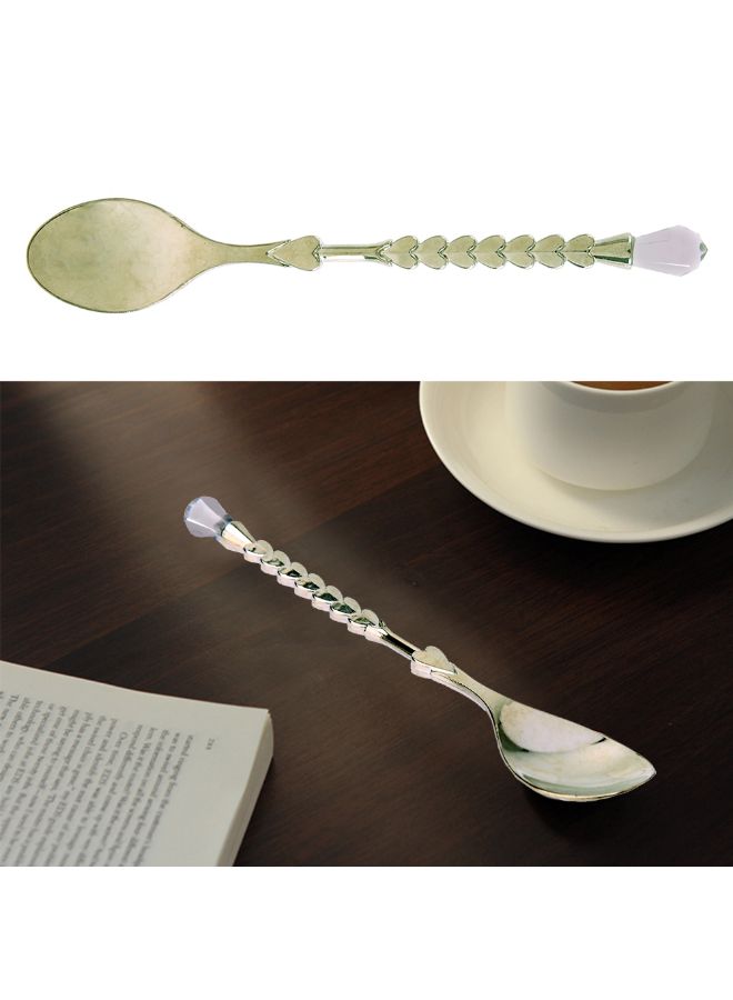 Generic Mini Retro Heart-Shaped Spoon Green  - Image 3