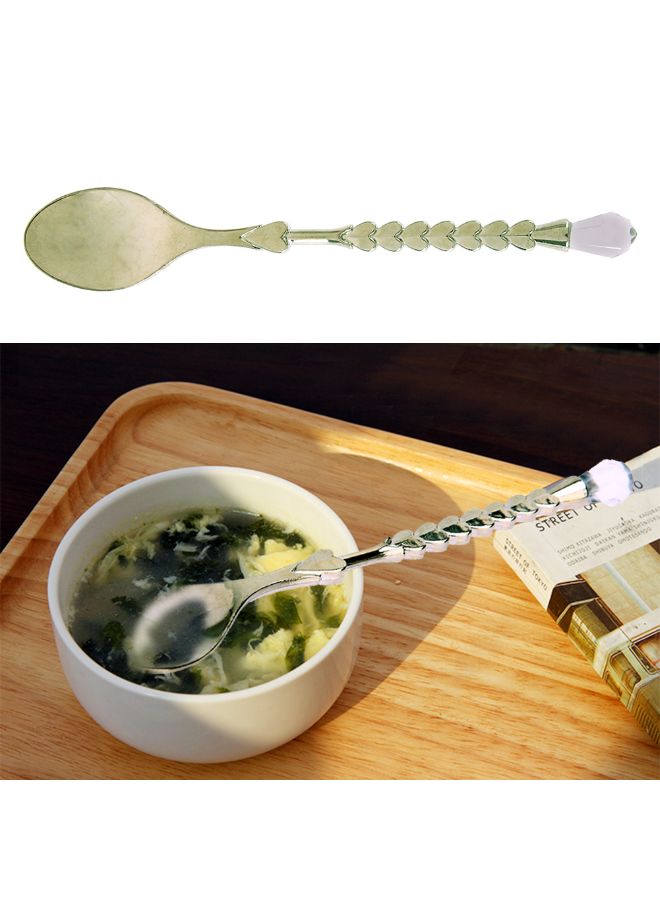 Generic Mini Retro Heart-Shaped Spoon Green  - Image 4