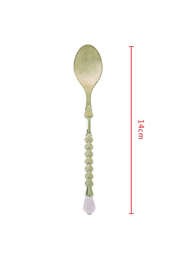 Generic Mini Retro Heart-Shaped Spoon Green  - Image 5