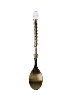 Mini Coffee Spoon With Diamond Heart Shaped Handle Brown