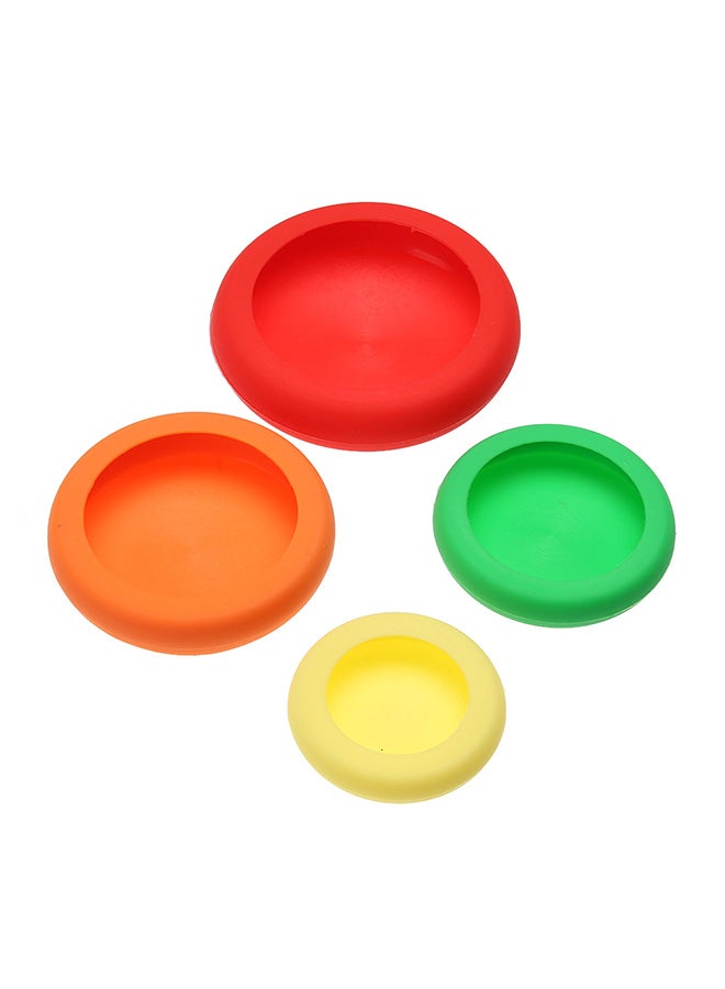 4-Piece Vegetable Silicone Fresh Cover Multicolour - Image 1