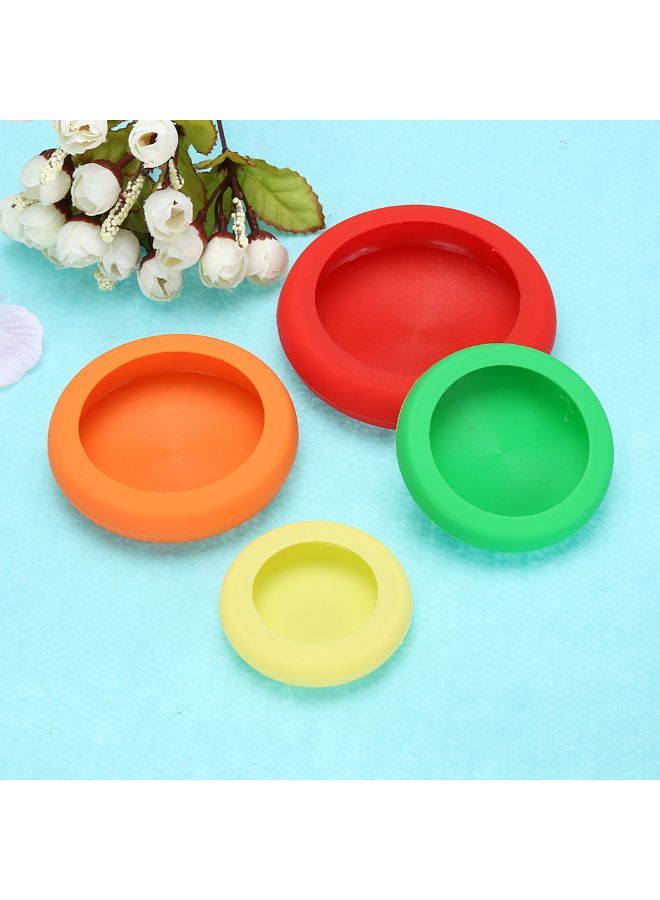 4-Piece Vegetable Silicone Fresh Cover Multicolour - Image 4