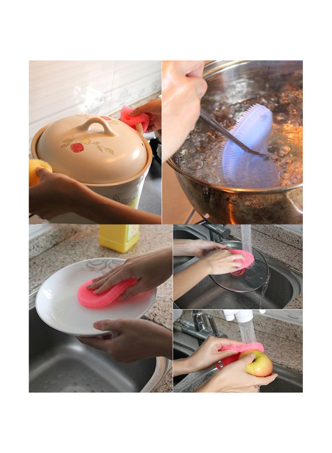 5-Piece Multi-function Antibacterial Washing Brush Multicolour - Image 4