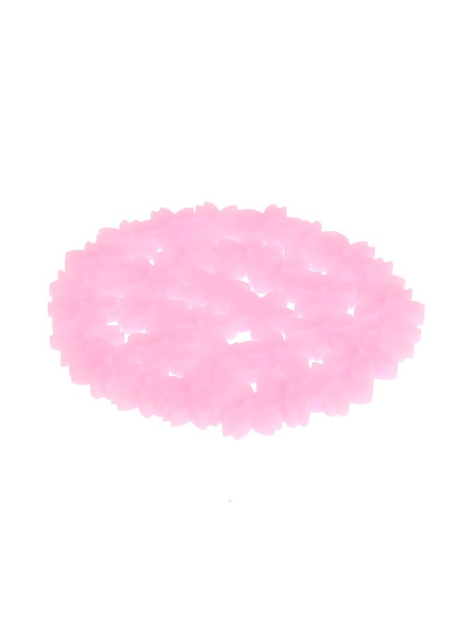 مفرش عازل من السيليكون مقاوم للانزلاق بتصميم زهرة الكريز المفرغة وردي - Image 4