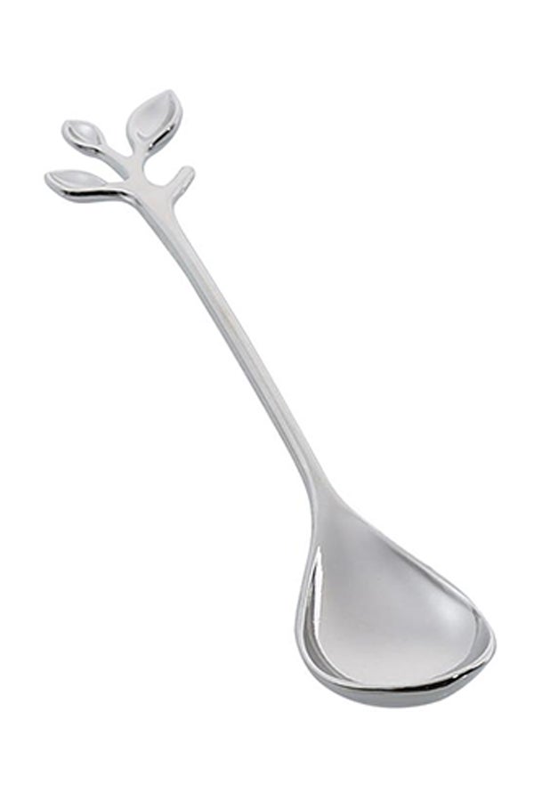 Leaf Shape Coffee Spoon And Fork Set Silver 20x10x5cm - Image 1
