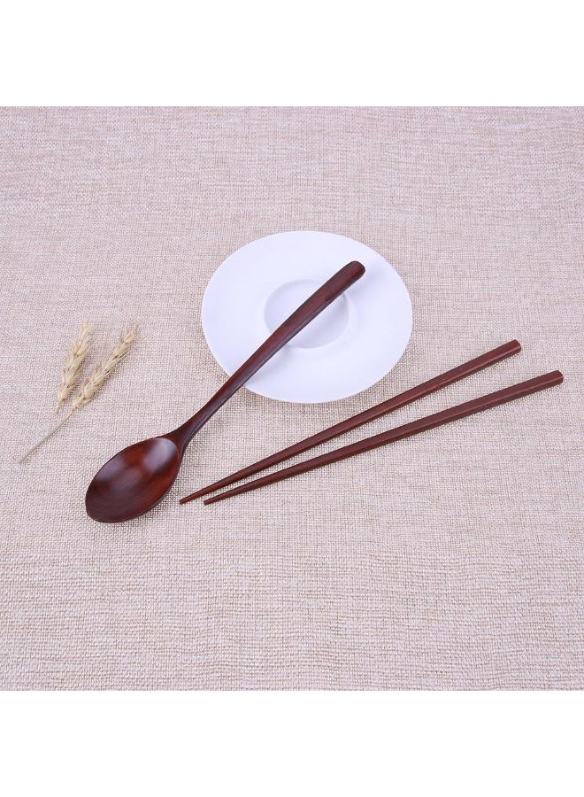 Generic - Wooden Chopsticks And Spoon Set Brown - Image 1