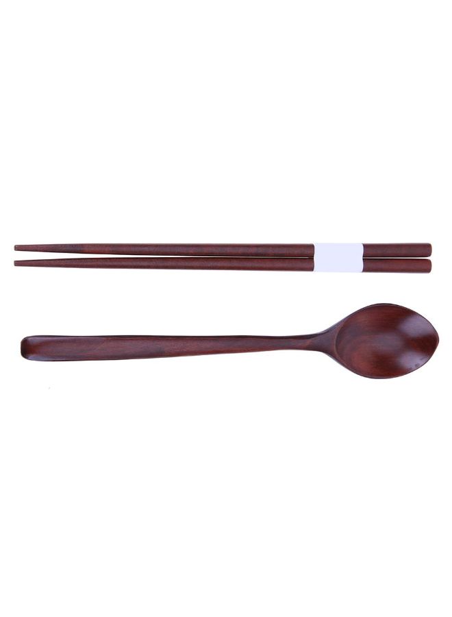 Generic - Wooden Chopsticks And Spoon Set Brown - Image 1