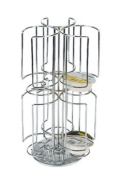 OASISWJ 360 Degree Rotating Capsule Coffee Rack Silver 0.9kg  - Image 1
