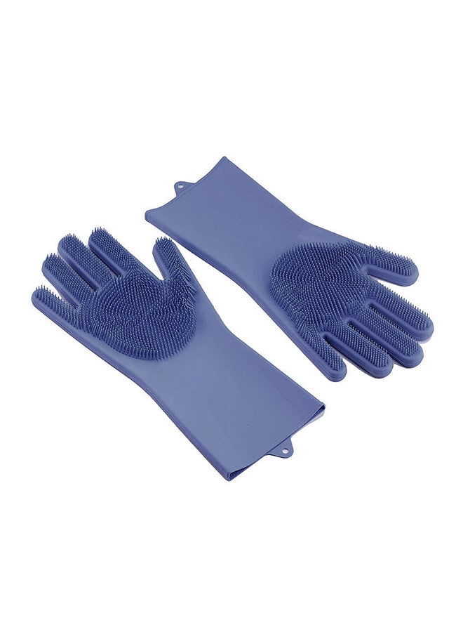 Magic Silicone Gloves With Wash Scrubber Purple 240grams - Image 1