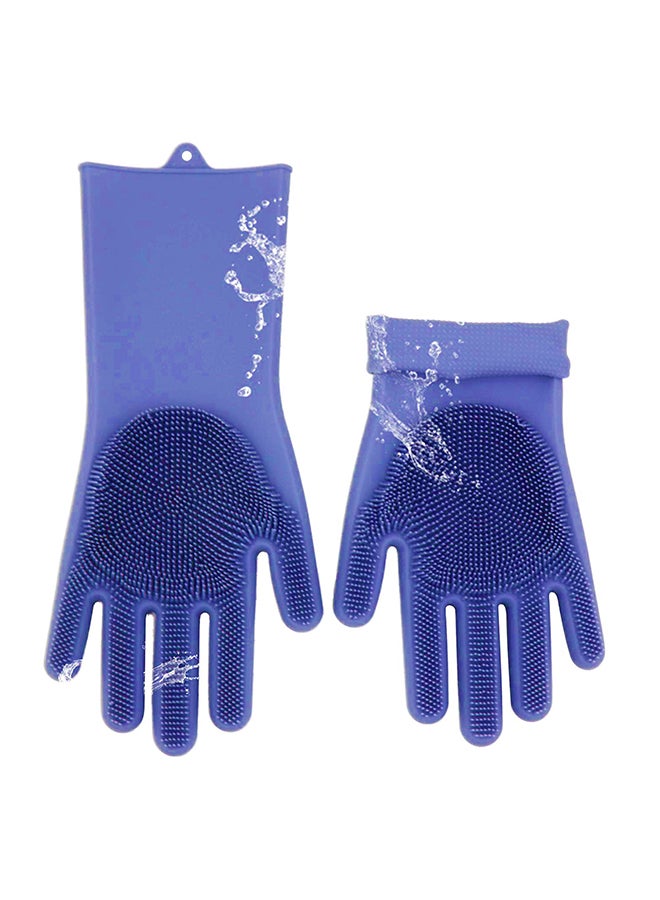 Magic Silicone Gloves With Wash Scrubber Purple 240grams - Image 2