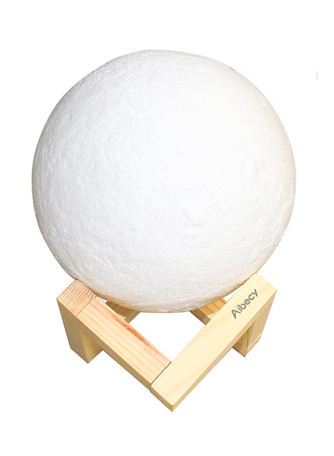 Aibecy LED Moon Lamp With Stand White/Yellow 15cm - Image 1
