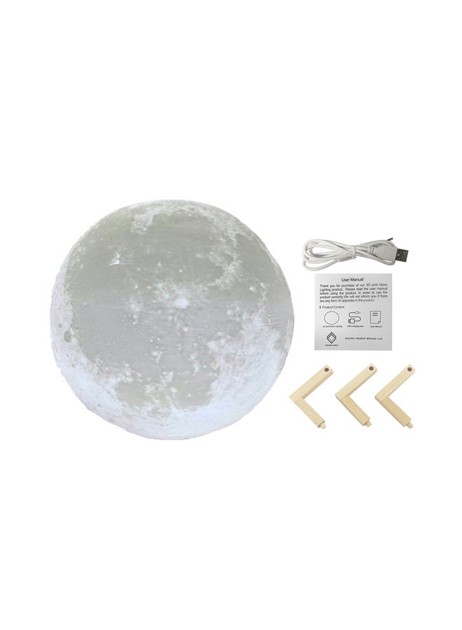 Aibecy LED Moon Lamp With Stand White/Yellow 15cm - Image 3