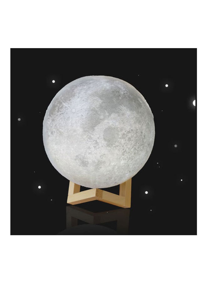 Aibecy LED Moon Lamp With Stand White/Yellow 13cm - Image 2