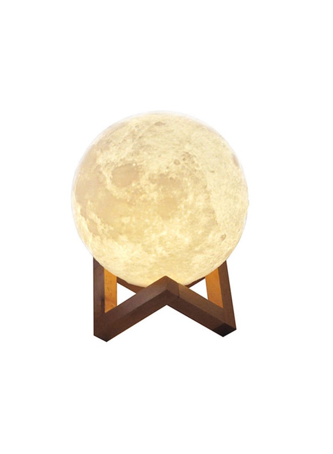Aibecy LED Moon Lamp With Stand White/Yellow 8cm - Image 2