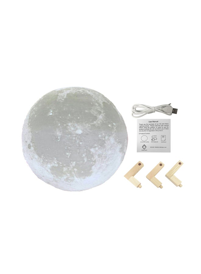 Aibecy LED Moon Lamp With Stand White/Yellow 8cm - Image 3