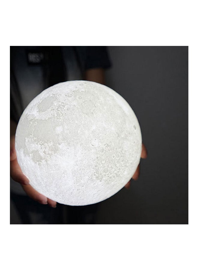 Aibecy LED Moon Lamp With Stand White/Yellow 18cm - Image 2