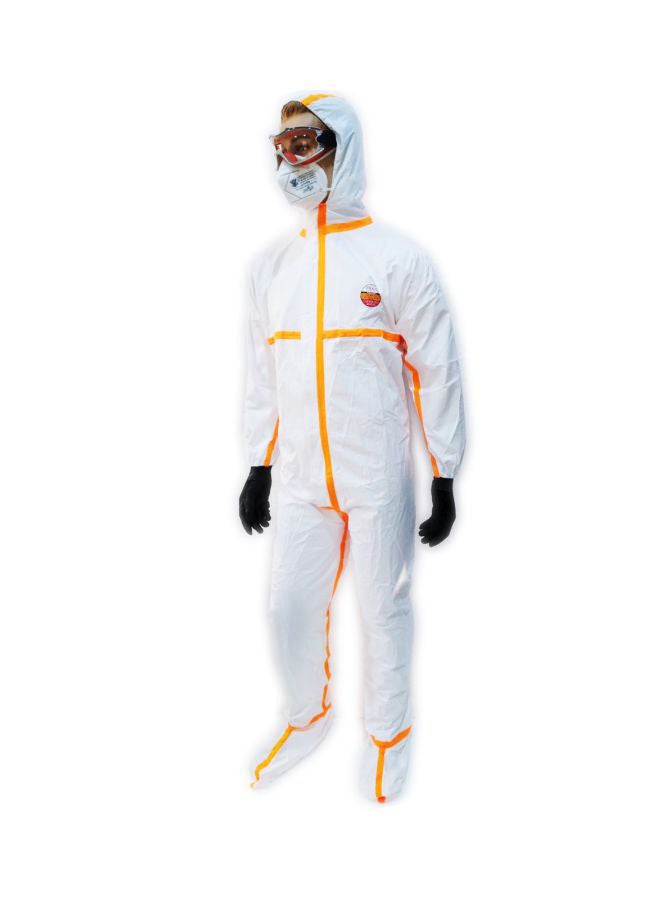 TSGC Proguard Disposable Coverall White/Yellow XXXL - Image 1