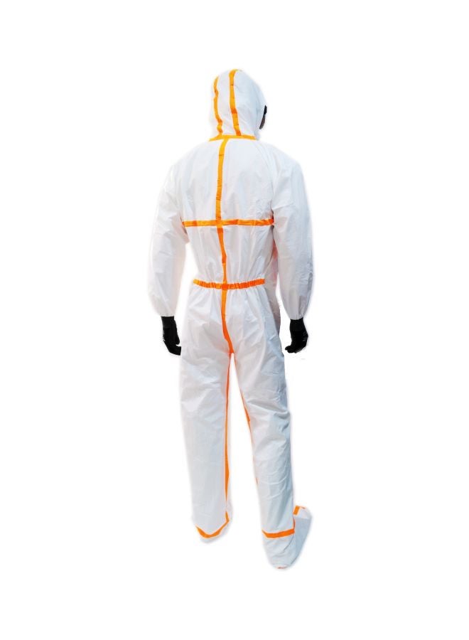 TSGC Proguard Disposable Coverall White/Yellow XXXL - Image 2