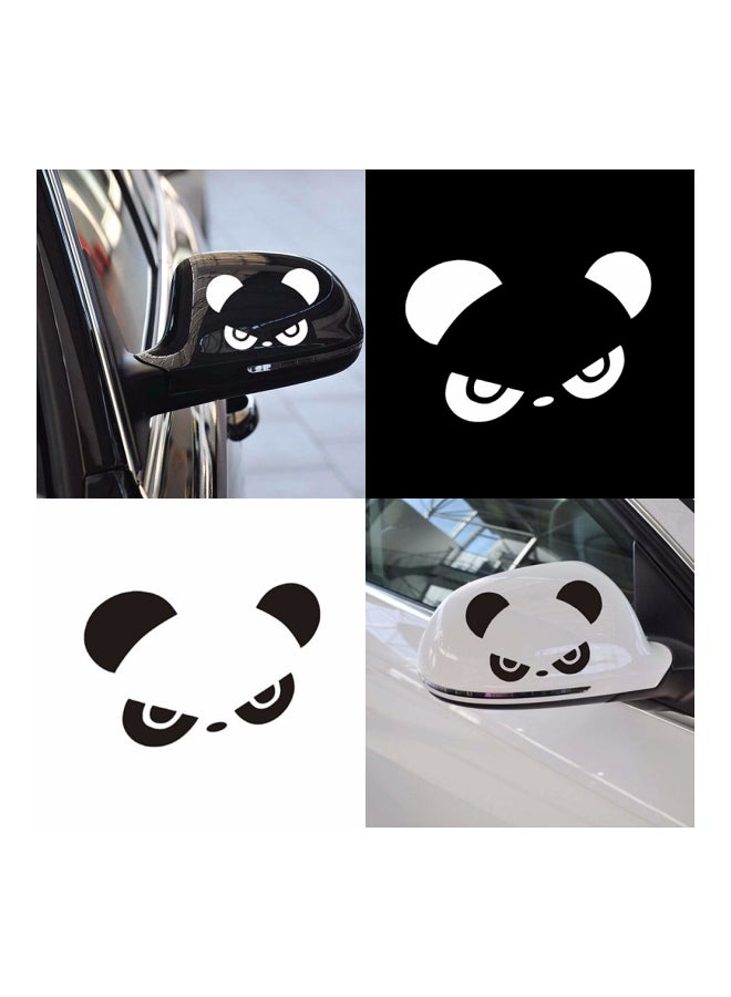 Jutek 2-Piece Reflective Panda Rearview Car Body Sticker - Image 2