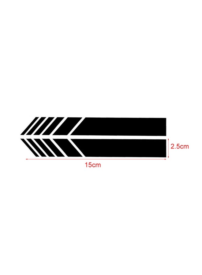 2-Piece Rearview Mirror Side Decal Stripe Set