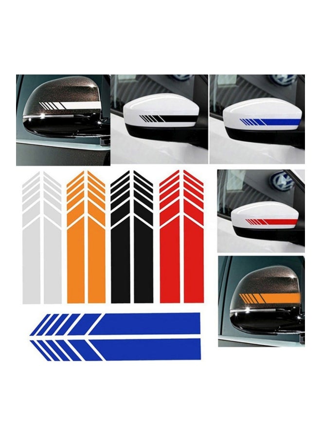 2-Piece Rearview Mirror Side Decal Stripe Set