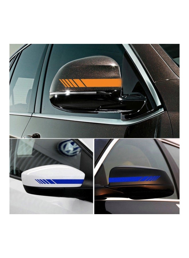 2-Piece Rearview Mirror Side Decal Stripe Set
