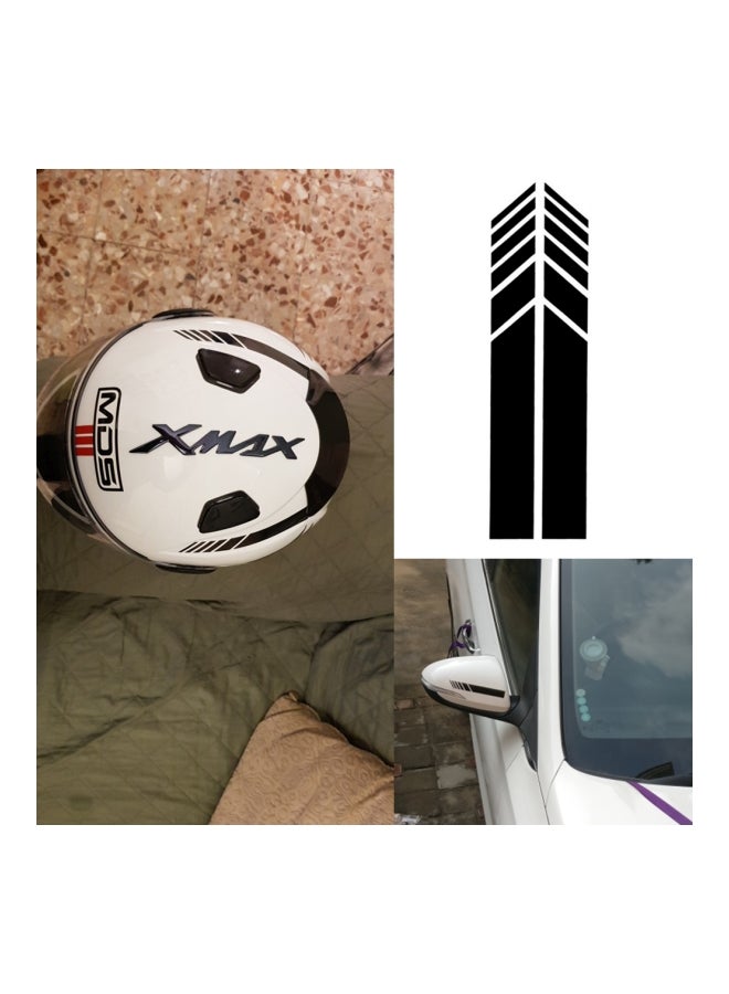 2-Piece Rearview Mirror Side Decal Stripe Set