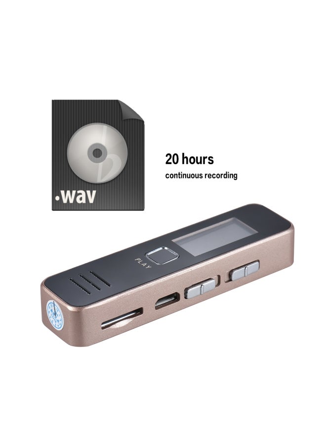 Generic - Digital Voice Recorder Audio Dictaphone MP3 Player USB Flash Disk for Meeting EABC21 Gold - Image 1