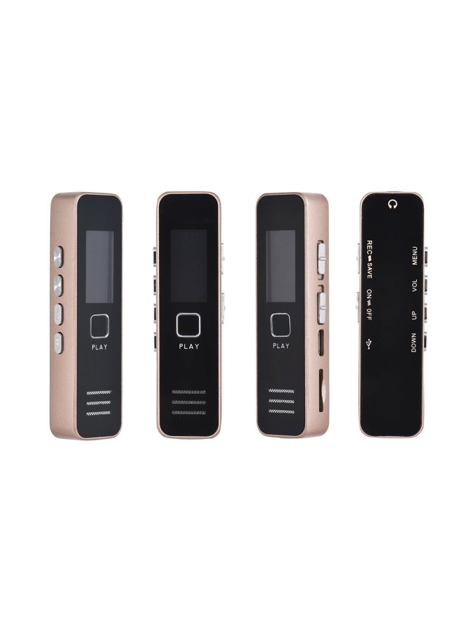 Generic - Digital Voice Recorder Audio Dictaphone MP3 Player USB Flash Disk for Meeting EABC21 Gold - Image 1