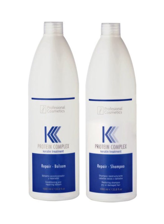 Protein Complex Shampoo And Conditioner White 2 x 1000مل