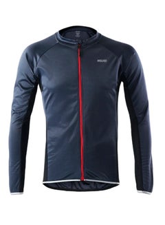 ARSUXEO Long Sleeves Cycling Jersey Dark Grey  - Image 1