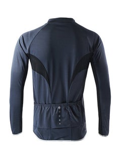 ARSUXEO Long Sleeves Cycling Jersey Dark Grey  - Image 2