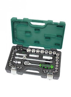VATA 49-Piece Hex Socket Set Green/Black/Silver 24mm 