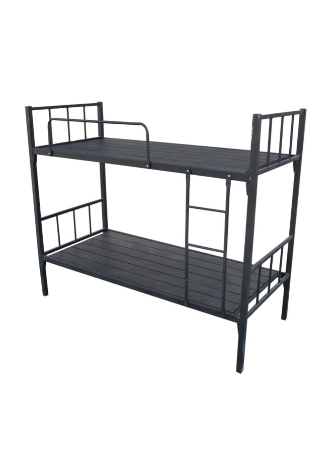 سرير بطابقين متين أسود