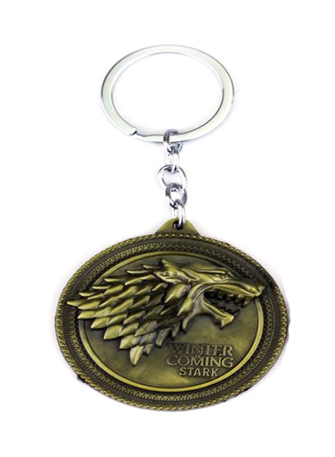 سلسلة مفاتيح معدنية من سبيكة الزنك بتصميم شعار ستارك من مسلسل "Game Of Thrones" - Image 1