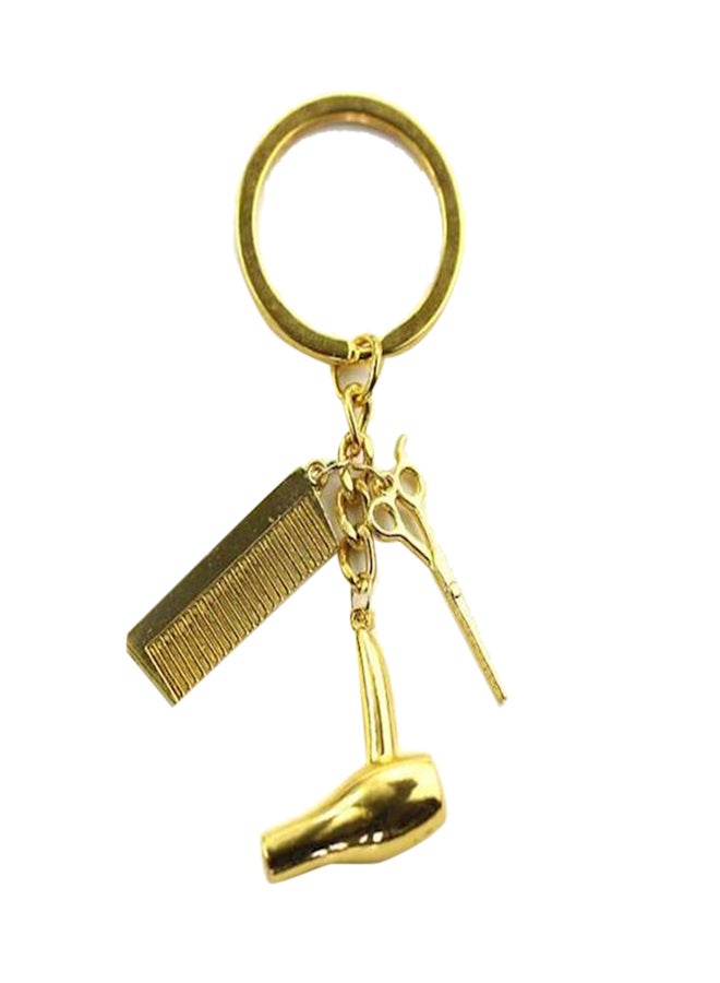 Generic Fashion Hair Tools Comb Hairs Scissors Dryer Alloy Key Chain  - Image 1