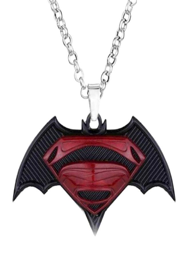 سلسلة مفاتيح بتصميم شعار من فيلم 'Batman Vs. Superman'، لون أحمر - Image 1