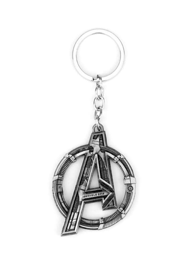 Retro Round A Letter Logo Alloy Metal Keys Holder Casual Key Chain - Image 1