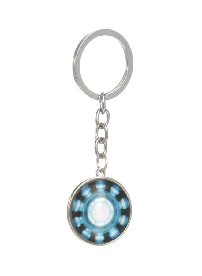 Iron Man Glass Keychain Blue/Silver - Image 1