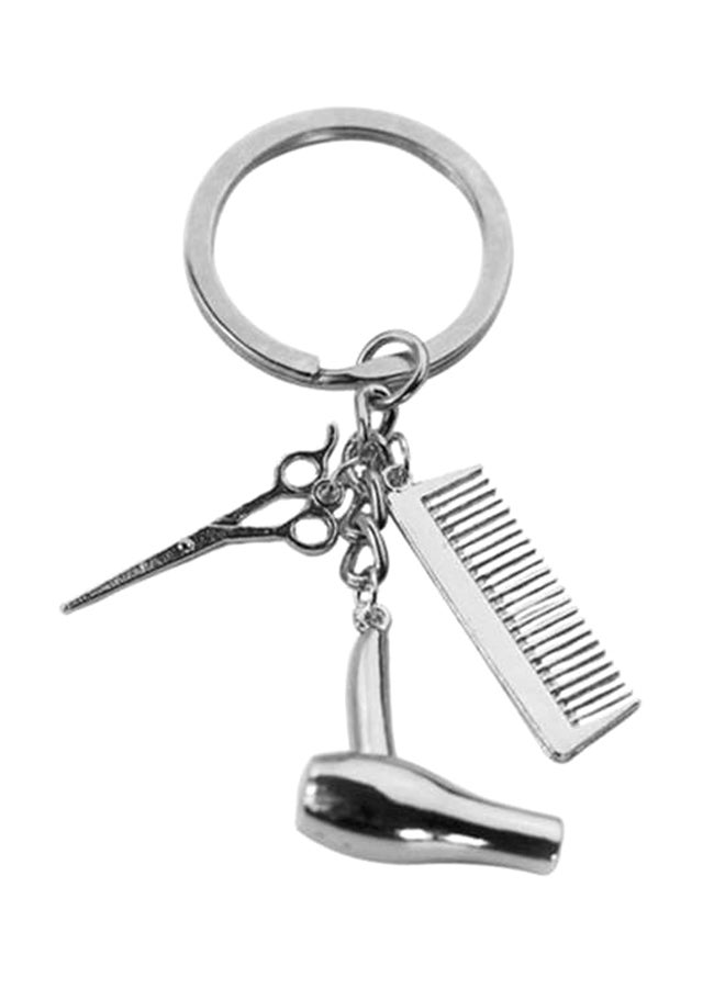Generic Fashion Hairdresser Hair Dryer, Scissor, Comb Charm Pendant Key Chain  - Image 1