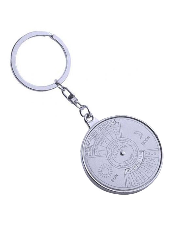 سلسلة وحامل مفاتيح كاجوال معدني على شكل تقويم دائم - Image 1