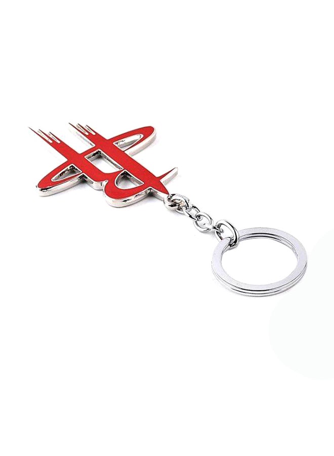 سلسلة مفاتيح بتصميم شعار فريق كرة السلة هيوستن روكيتس من دوري كرة السلة الأمريكي - Image 1